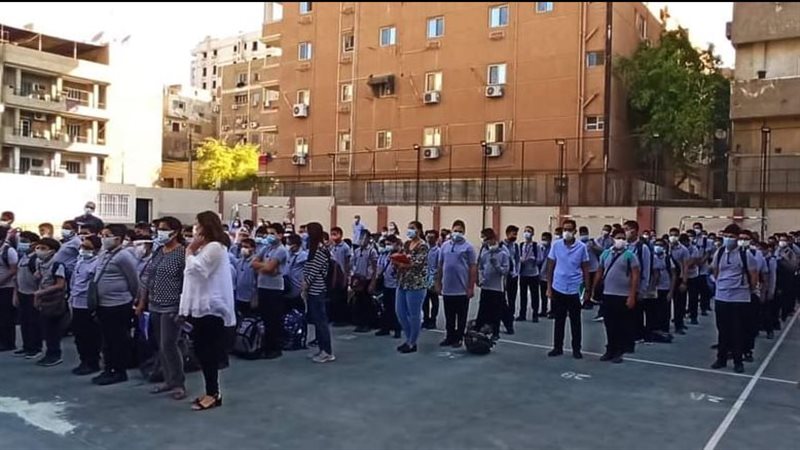 طابور الصباح وتحية
