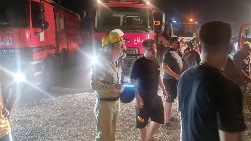  حريق داخل محطة قطار