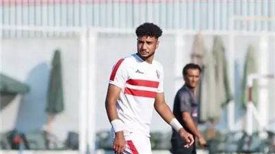 تأهيل يوسف حسن مهاجم الزمالك فى مران الفريق