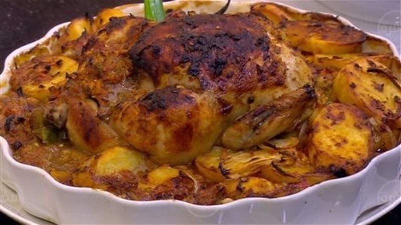 صينية البطاطس بالفراخ،
