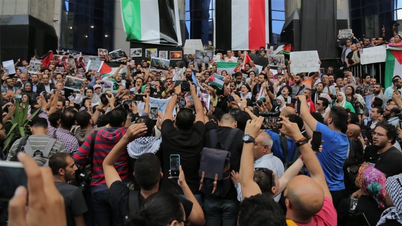 وقفة الصحفيين الاحتجاجية