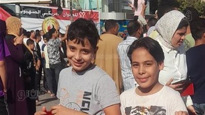  الأطفال يتصدرون مظاهرات دعم فلسطين في بني سويف