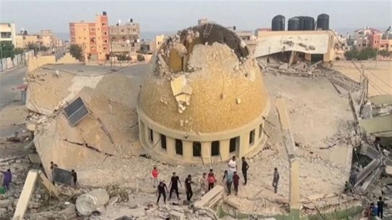 قصف مسجد في خان يونس،