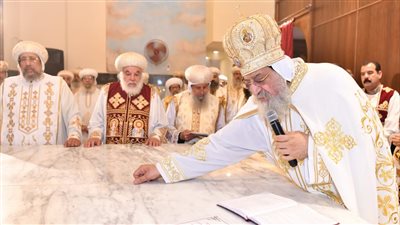 في عيد جلوسه على كرسي مارمرقس، البابا تواضروس يفتتح كنيسة يوحنا المعمدان بالخَيَّالَة