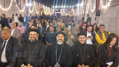 الوفد الكنسي المشارك في مؤتمر تحالف دعم السيسي ببورسعيد: مصر تضرب المثل بتلاحم قطبي الأمة (صور) 