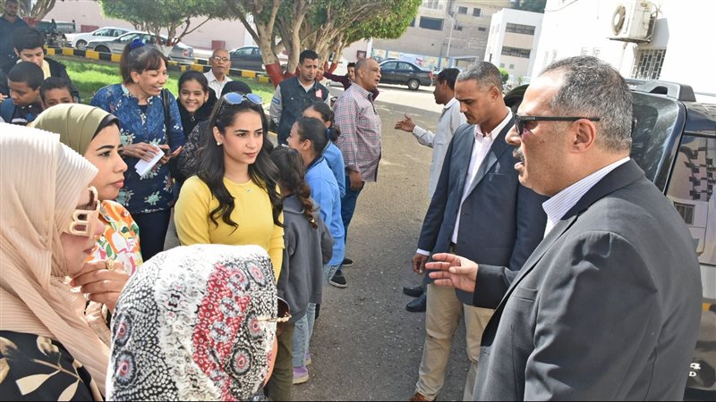 جانب من استقبال طلاب