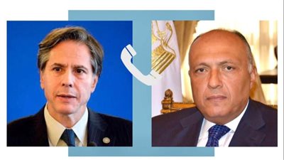 وزير الخارجية يتلقى اتصالًا هاتفيًا من وزير الخارجية الأمريكي لمناقشة الأوضاع في غزة