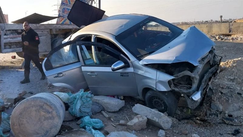 حادث تصادم بحدائق