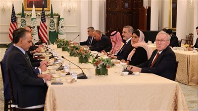 بيان مشترك لوفد اللجنة الوزارية العربية الإسلامية عقب جلسة مباحثات مع وزير خارجية أمريكا 