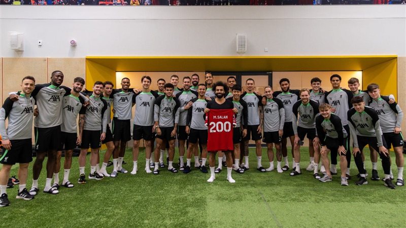 احتفال محمد صلاح