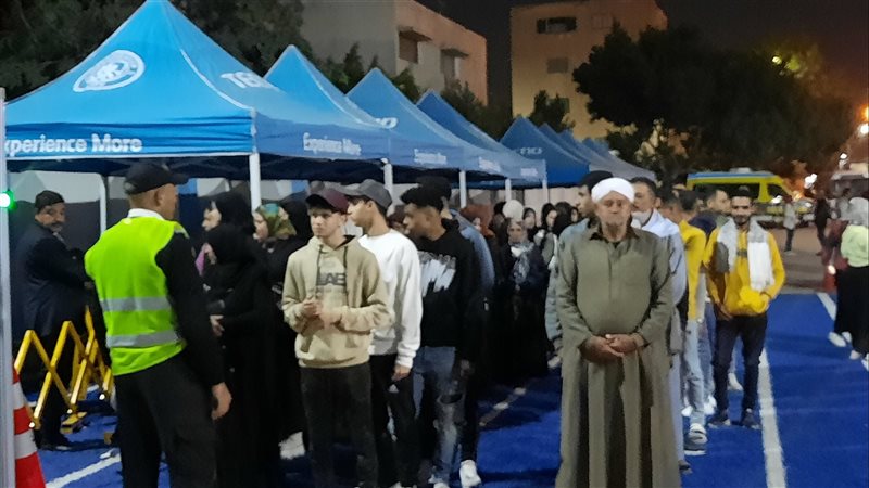 جانب من توافد الناخبين،