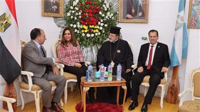 محافظ دمياط تزور كنيسة الروم الأرثوذكس لتقديم التهنئة بمناسبة عيد الميلاد المجيد 