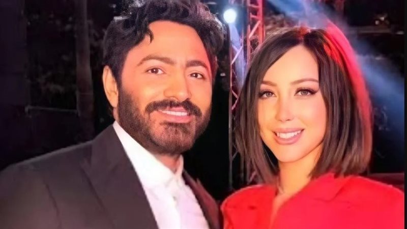 تامر حسني وبسمة بوسيل،
