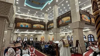 صلاة أول قداس في كنيسة مدينة الأمل استعدادا لتدشينها بيد البابا تواضروس