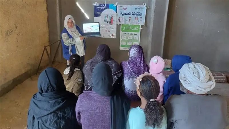 جانب من القافلة الطبية،