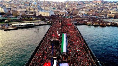 «الرحمة للشهداء فلتسقط إسرائيل»، مسيرة حاشدة في تركيا دعما لفلسطين خلال احتفالات رأس السنة (فيديو)