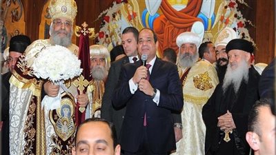 رسائل هامة من الرئيس السيسي للمصريين من كاتدرائية ميلاد المسيح