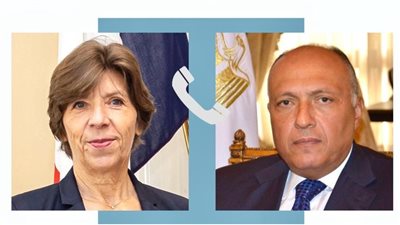 وزير الخارجية يبحث أزمة غزة مع نظيرته الفرنسية 