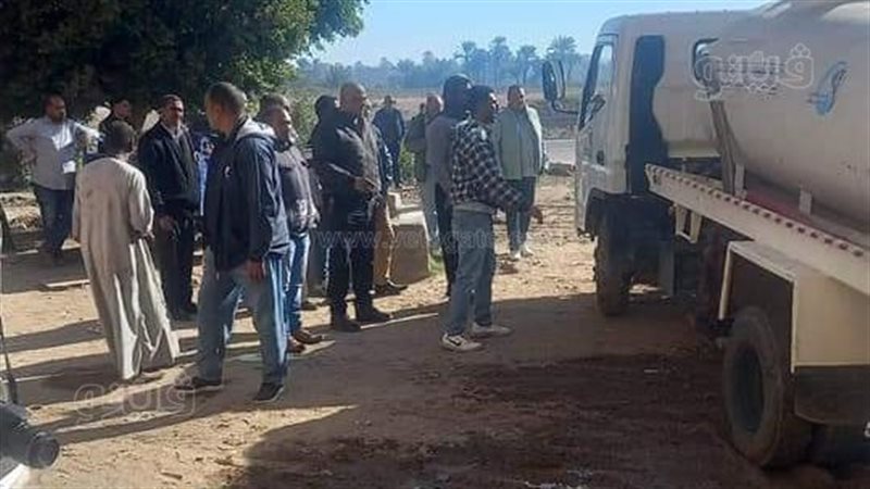 أثناء شفط المياه،
