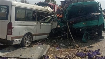 الاستماع لأقوال المصابين في حادث تصادم طريق الواحات 