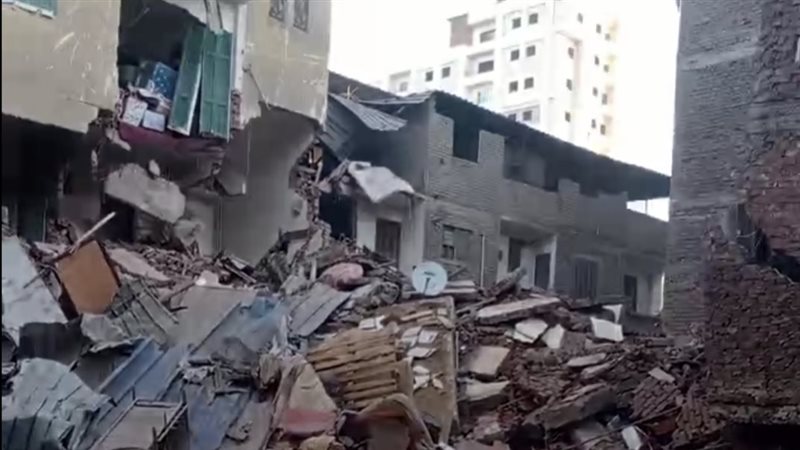 الانهيار للعقار بالمنصورة،