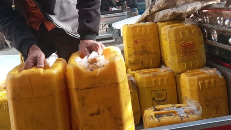 ضبط زيت وسلع مجهولة،فيتو