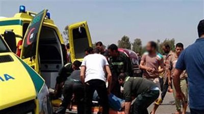 الاستماع لأقوال المصابين في حادث تصادم بطريق جسر السويس