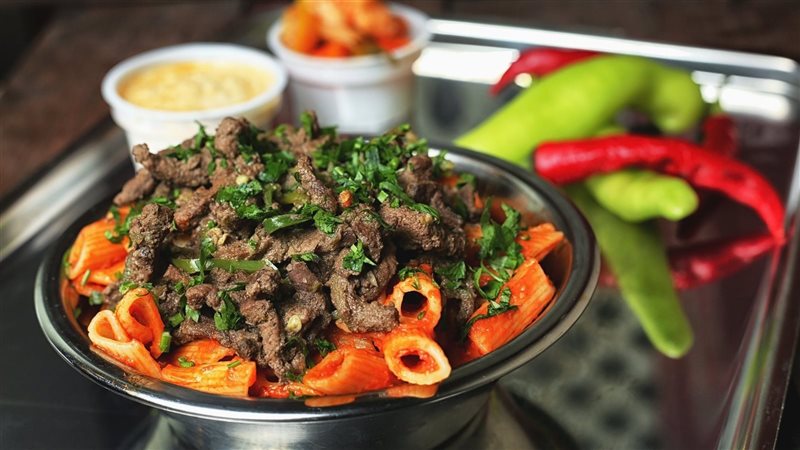 المكرونة بالكبدة،