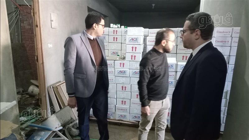 ضبط مخزن أدوية غير