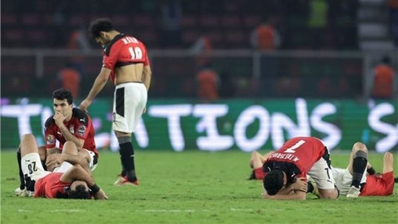 حزن لاعبي منتخب مصر،
