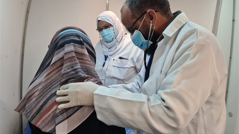 جانب من القافلة الطبية
