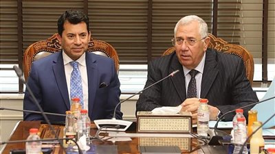 وزيرا الشباب والزراعة يبحثان حل قضايا نادي سموحة قانونيا