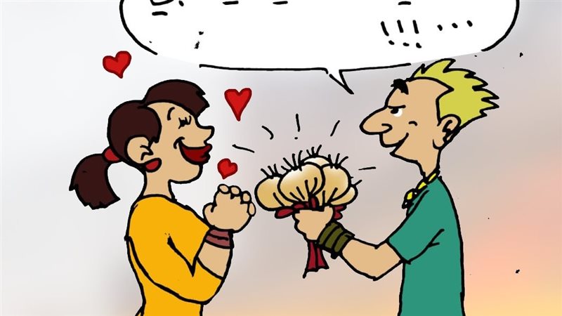 الفلانتين في كاريكاتير