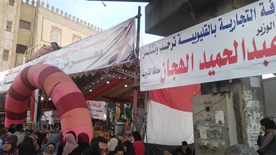 بحثا عن كيس سكر وزجاجة زيت، تدافع المواطنين على معرض أهلا رمضان بشبرا الخيمة (فيديو)