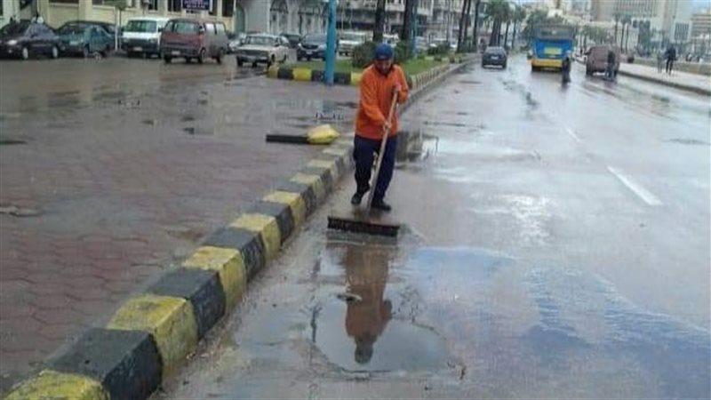أمطار غزيرة فى الإسكندرية