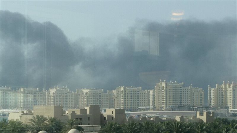 حريق بمنطقة جبل علي