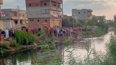 سقوط سيارة نصف نقل في ترعة المريوطية
