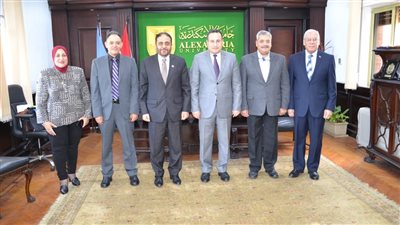 أخبار الإسكندرية اليوم | قنصوة يستقبل رئيس جامعة حمدان بن محمد 