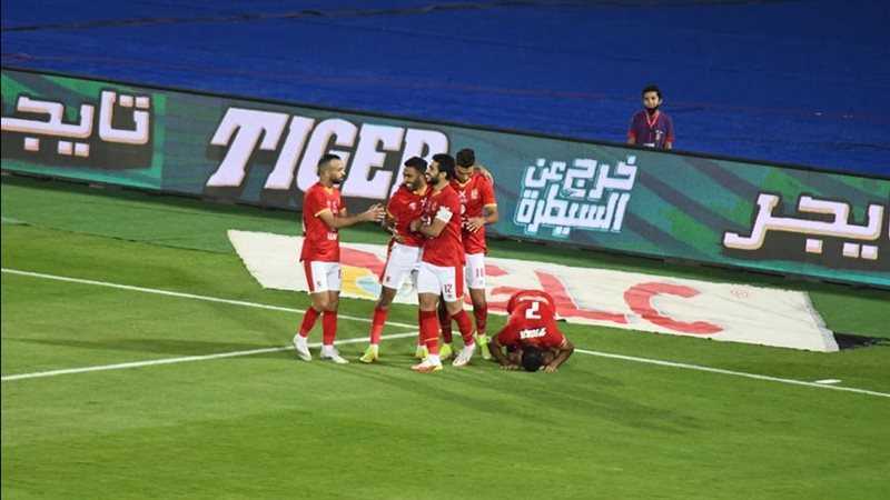 فرحة لاعبي الاهلي