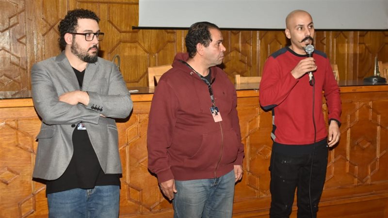 المخرجان أثناء الندوة،