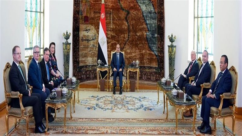 لقاء السيسي مع وفد