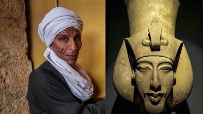 بعد الشبه الكبير بينهما، حارس مقبرة إخناتون يثير الجدل، والنشطاء: الفرعون عاد ليحرس مقبرته