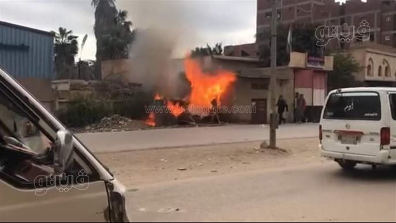 تفحم شاب داخل كشك