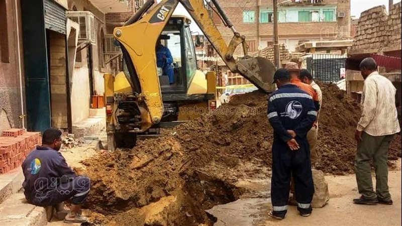 تصليح خط طرد فى اسوان,