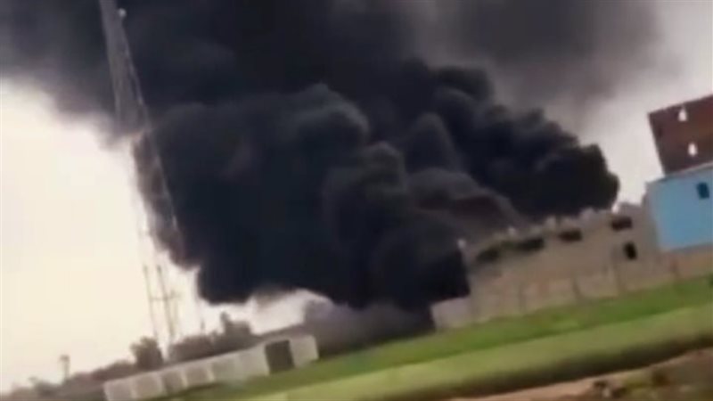 نشوب حريق بمصنع فايبر