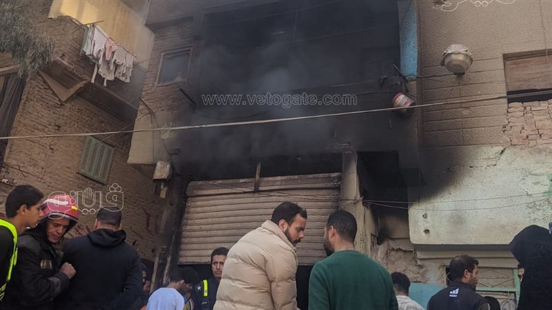 حريق جراج بالمعصرة