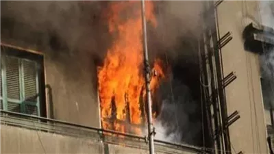 إخماد حريق داخل محل ملابس في القليوبية