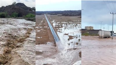 سيول عارمة وغرق أحياء سكنية في السعودية (فيديو)