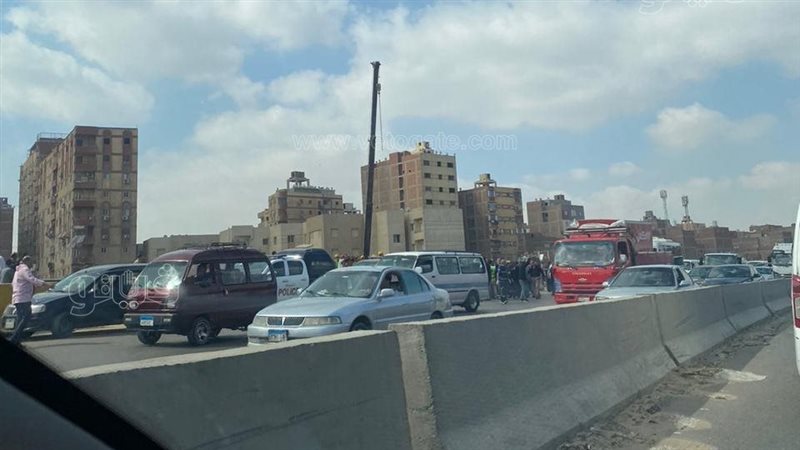 حادث تصادم أعلى الطريق