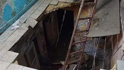  لجنة هندسية لمعاينة عقار البساتين المنهار (صور)